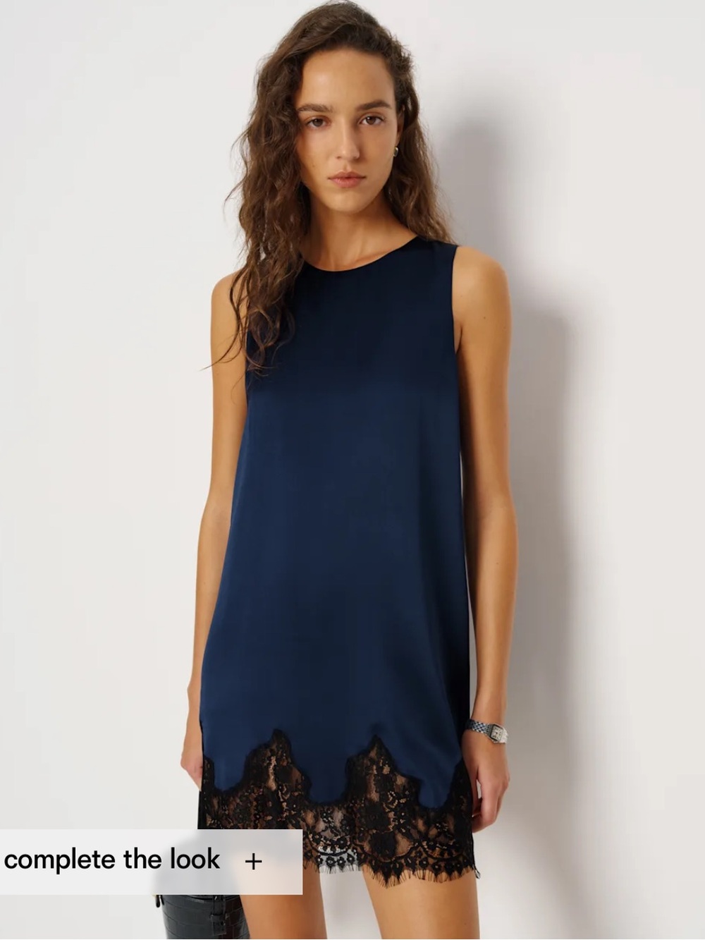 NWOT Reformation Jessalyn Silk Dress Navy